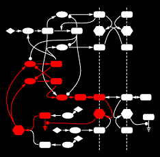 schematic of regulatory links in genes